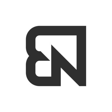 Yaratıcı modern iş tipografi vektör şablonlu ilk bn harfi logosu. Yaratıcı soyut harf nb logo tasarımı.