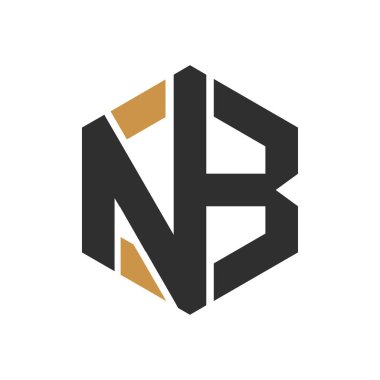 Yaratıcı modern iş tipografi vektör şablonlu ilk bn harfi logosu. Yaratıcı soyut harf nb logo tasarımı.