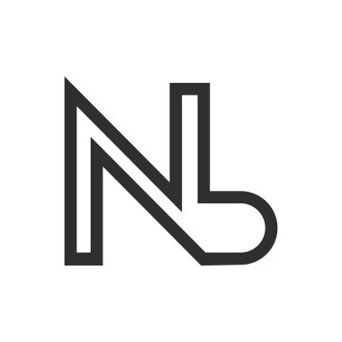 Yaratıcı modern iş tipografi vektör şablonlu ilk bn harfi logosu. Yaratıcı soyut harf nb logo tasarımı.