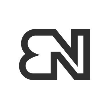 Yaratıcı modern iş tipografi vektör şablonlu ilk bn harfi logosu. Yaratıcı soyut harf nb logo tasarımı.