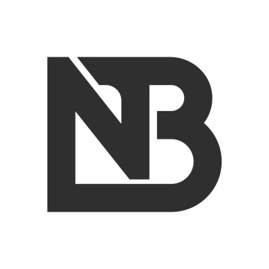 Yaratıcı modern iş tipografi vektör şablonlu ilk bn harfi logosu. Yaratıcı soyut harf nb logo tasarımı.