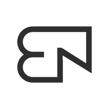 Yaratıcı modern iş tipografi vektör şablonlu ilk bn harfi logosu. Yaratıcı soyut harf nb logo tasarımı.