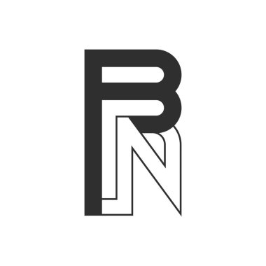 Yaratıcı modern iş tipografi vektör şablonlu ilk bn harfi logosu. Yaratıcı soyut harf nb logo tasarımı.