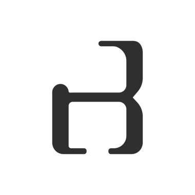 Yaratıcı soyut harf nb logo tasarımı. Bağlı harf bn logo tasarımı.