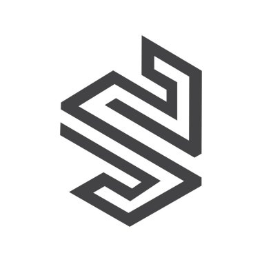 İlk SL harfi logo vektör şablonu tasarımı. Bağlı harf LS logo tasarımı.
