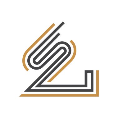 Yaratıcı modern iş tipografi vektör şablonlu ilk SL harf logosu. Yaratıcı soyut harf LS logo tasarımı.