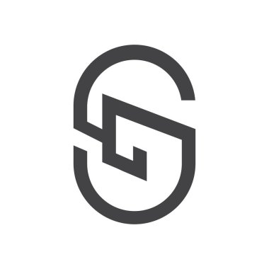 İlk SL harfi logo vektör şablonu tasarımı. Bağlı harf LS logo tasarımı. Basit SL vektör şablonu.