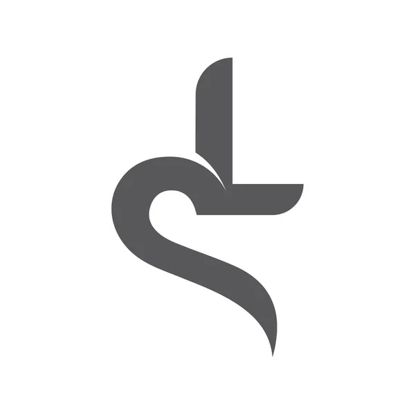 Diseño Inicial Plantilla Vector Logotipo Letra Letra Vinculada Diseño Del — Vector de stock