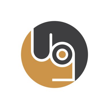 Yaratıcı modern iş tipografi vektör şablonlu ilk çirkin harf logosu. Yaratıcı soyut harf gu logosu tasarımı.
