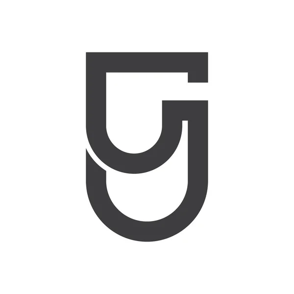 Вектор Логотипа Инициальной Буквой Связанная Буква Дизайн Логотипа — стоковый вектор