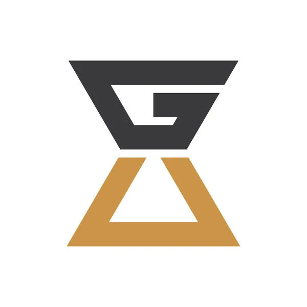 Вектор Логотипа Инициальной Буквой Связанная Буква Дизайн Логотипа Простой Векторный — стоковый вектор