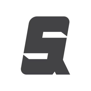 Başlangıç qs harf logo vektör şablonu tasarımı. Bağlı harf kare logo tasarımı.