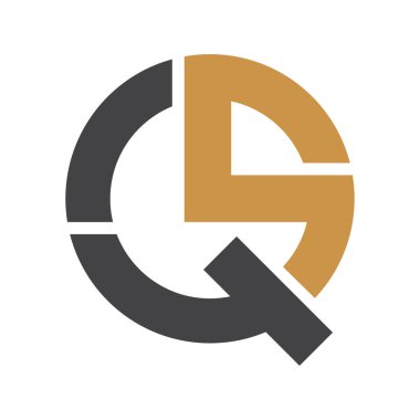 Başlangıç qs harf logo vektör şablonu tasarımı. Bağlı harf kare logo tasarımı.