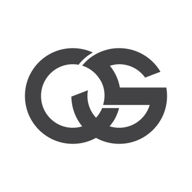 Başlangıç qs harf logo vektör şablonu tasarımı. Bağlı harf kare logo tasarımı.