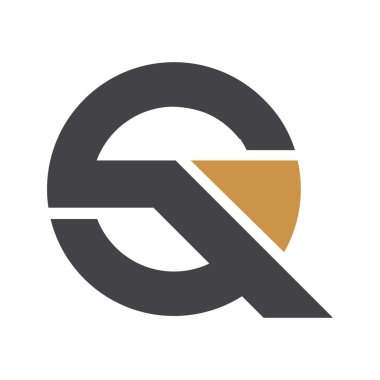 Başlangıç qs harf logo vektör şablonu tasarımı. Bağlı harf kare logo tasarımı.