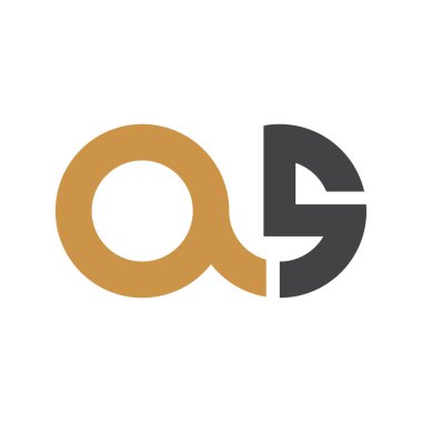 Başlangıç qs harf logo vektör şablonu tasarımı. Bağlı harf kare logo tasarımı.