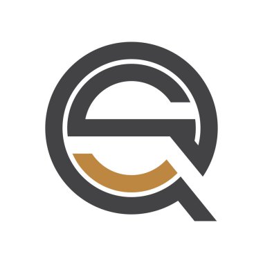 Başlangıç qs harf logo vektör şablonu tasarımı. Bağlı harf kare logo tasarımı.