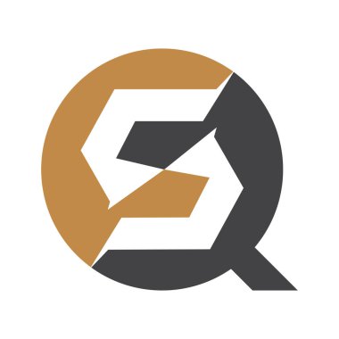 Yaratıcı modern iş tipografi vektör şablonlu ilk Qs harf logosu. Yaratıcı soyut harf kare logo tasarımı.