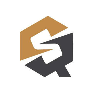 Başlangıç qs harf logo vektör şablonu tasarımı. Yaratıcı soyut harf kare logo tasarımı. Bağlı harf kare logo tasarımı.