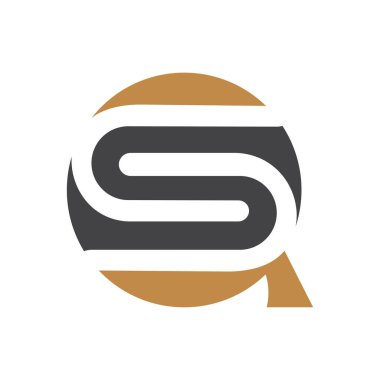 Başlangıç qs harf logo vektör şablonu tasarımı. Yaratıcı soyut harf kare logo tasarımı. Bağlı harf kare logo tasarımı.