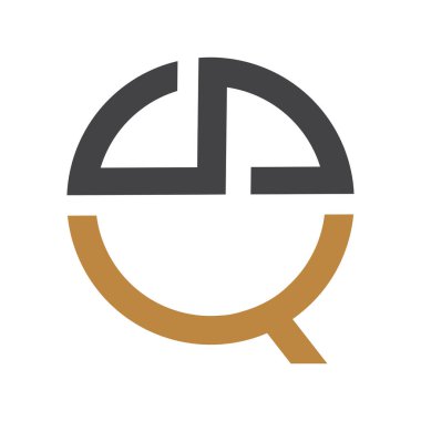 Başlangıç qs harf logo vektör şablonu tasarımı. Bağlı harf kare logo tasarımı. Basit qs vektör şablonu.