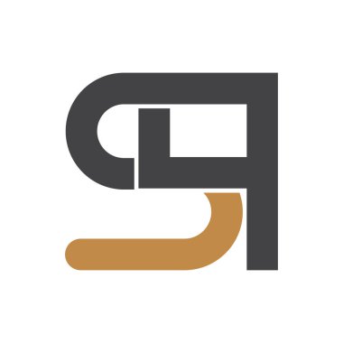 Başlangıç qs harf logo vektör şablonu tasarımı. Bağlı harf kare logo tasarımı. Basit qs vektör şablonu.