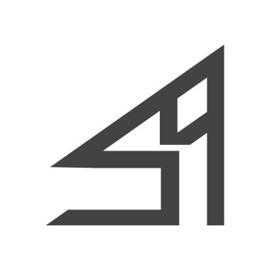 Başlangıç qs harf logo vektör şablonu tasarımı. Bağlı harf kare logo tasarımı. Basit qs vektör şablonu.