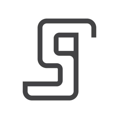 Başlangıç qs harf logo vektör şablonu tasarımı. Bağlı harf kare logo tasarımı. Basit qs vektör şablonu.