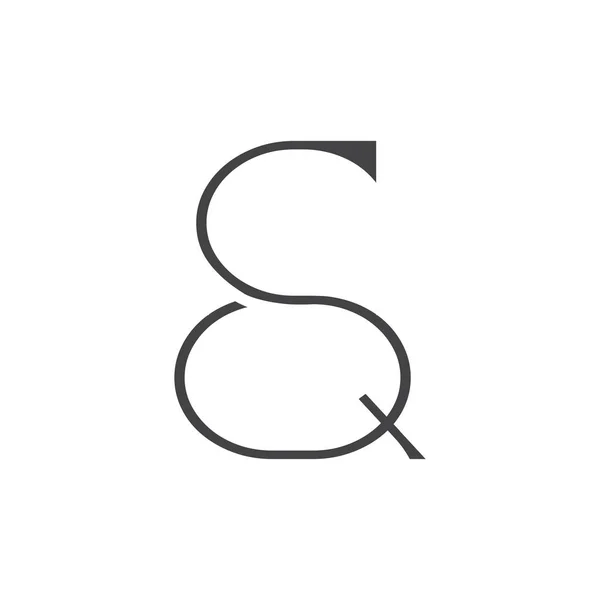 Initiale Brief Logo Vektor Template Design Verknüpfte Buchstaben Quadrat Logo — Stockvektor