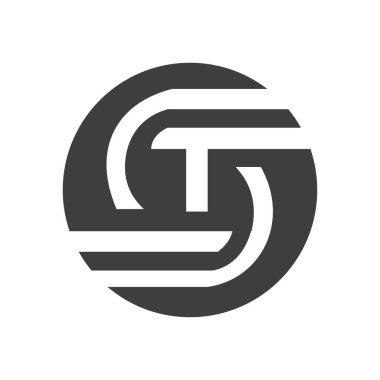 Yaratıcı modern iş tipografi vektör şablonlu T harfi logosu. Yaratıcı soyut harf St. logo tasarımı.
