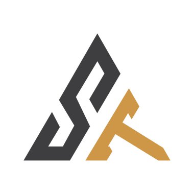 Yaratıcı soyut harf St. logo tasarımı. Bağlı harf t logo tasarımı.