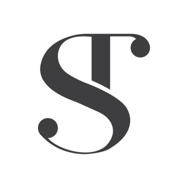İlk T harfi logo vektör şablonu tasarımı. Yaratıcı soyut harf St. logo tasarımı. Bağlı harf St. logo tasarımı.