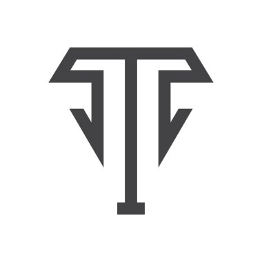 İlk T harfi logo vektör şablonu tasarımı. Yaratıcı soyut harf St. logo tasarımı. Bağlı harf St. logo tasarımı.