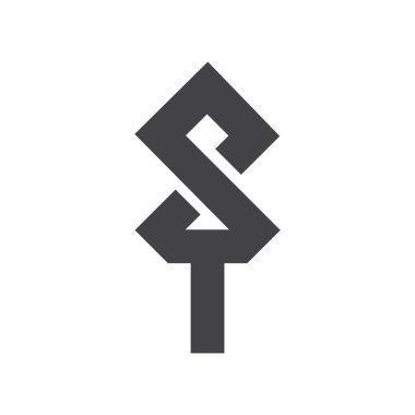İlk T harfi logo vektör şablonu tasarımı. Yaratıcı soyut harf St. logo tasarımı. Bağlı harf St. logo tasarımı.