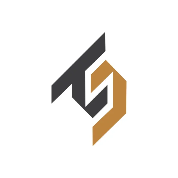 Initiaux Lettre Logo Avec Créatif Moderne Entreprise Typographie Vectoriel Modèle — Image vectorielle