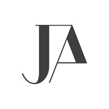 Yaratıcı modern iş tipografi vektör şablonlu ilk jp harfi logosu. Yaratıcı soyut harf pijama logosu tasarımı.