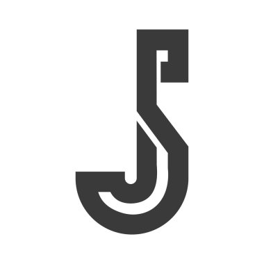 Yaratıcı soyut pijama logosu tasarımı. Bağlı harf jp logosu tasarımı.