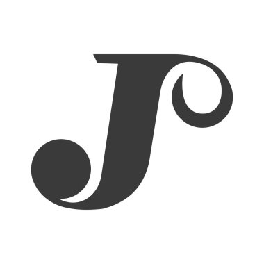 Yaratıcı soyut pijama logosu tasarımı. Bağlı harf jp logosu tasarımı.