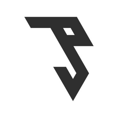 Yaratıcı modern iş tipografi vektör şablonlu ilk jp harfi logosu. Yaratıcı soyut harf pijama logosu tasarımı.