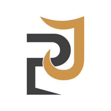 İlk olarak jp harfli logo vektör şablonu tasarımı. Bağlı harfli pijama logosu tasarımı. Basit jp vektör şablonu.