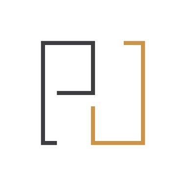 İlk olarak jp harfli logo vektör şablonu tasarımı. Bağlı harfli pijama logosu tasarımı. Basit jp vektör şablonu.