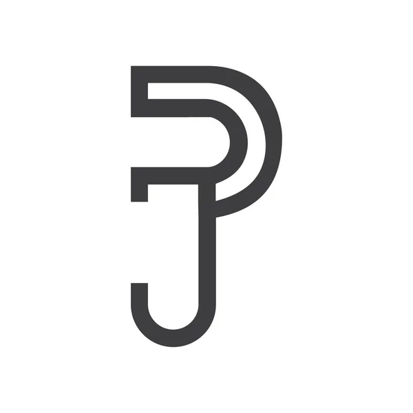 Αρχικός Σχεδιασμός Πρότυπου Διανυσματικού Λογότυπου Γραμμάτων Σχεδιάστηκε Λογότυπο Του Απλό — Διανυσματικό Αρχείο