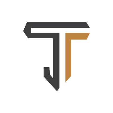 İlk TJ harfi logo vektör şablonu tasarımı. Bağlı harf jt logo tasarımı.
