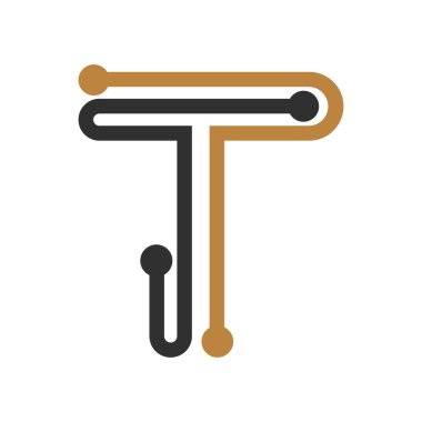 Yaratıcı modern iş tipografi vektör şablonlu ilk TJ harfi logosu. Yaratıcı soyut harf jt logo tasarımı.