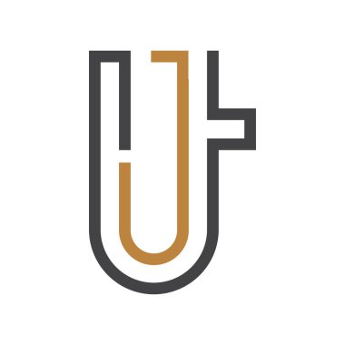 Yaratıcı modern iş tipografi vektör şablonlu ilk TJ harfi logosu. Yaratıcı soyut harf jt logo tasarımı.