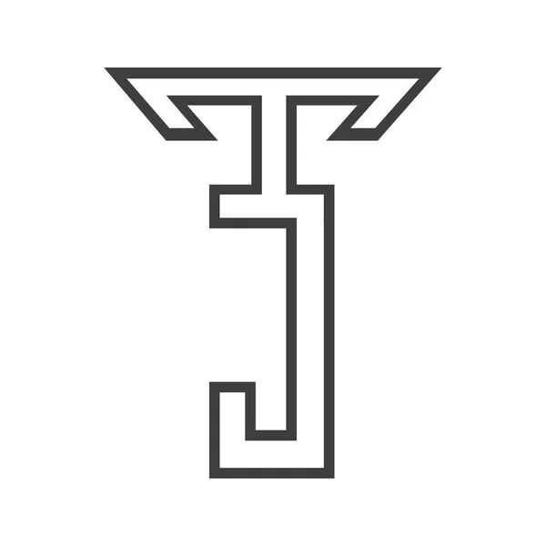 Первоначальный Логотип Буквы Креативным Современным Векторным Шаблоном Бизнес Типографии Креативный — стоковый вектор