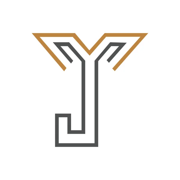 創造的な現代的なビジネスタイポグラフィベクトルテンプレートと初期のTjの手紙のロゴ クリエイティブ抽象的な文字だけのロゴデザイン — ストックベクタ