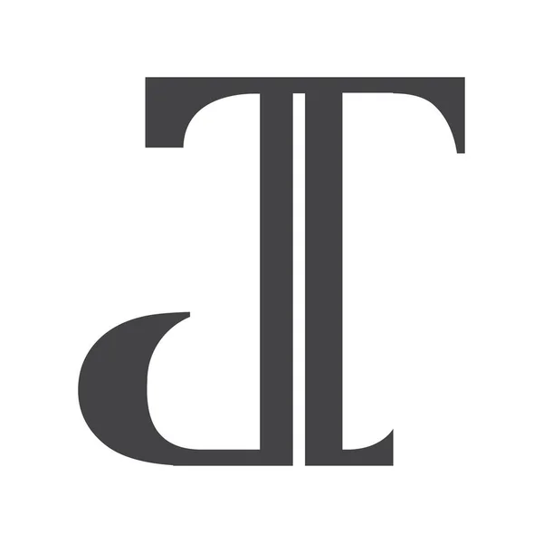 Вектор Логотипа Инициальной Буквой Связанная Буква Дизайн Логотипа Простой Векторный — стоковый вектор