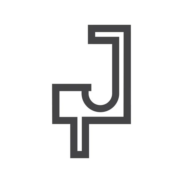 Αρχικός Σχεδιασμός Διανυσματικού Προτύπου Λογότυπου Γραμμάτων Σχεδιάστηκε Λογότυπο Απλό Πρότυπο — Διανυσματικό Αρχείο