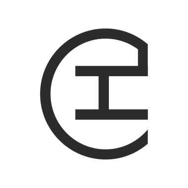 HE, EH, Soyut ilk monogram harf logosu tasarımı